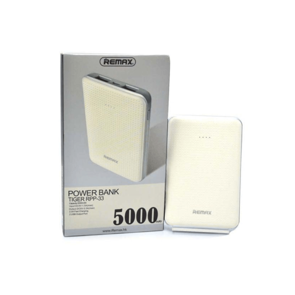 ريماكس باوربنك 5000 مل امبير tiger rpp-33 بمنفذين usb